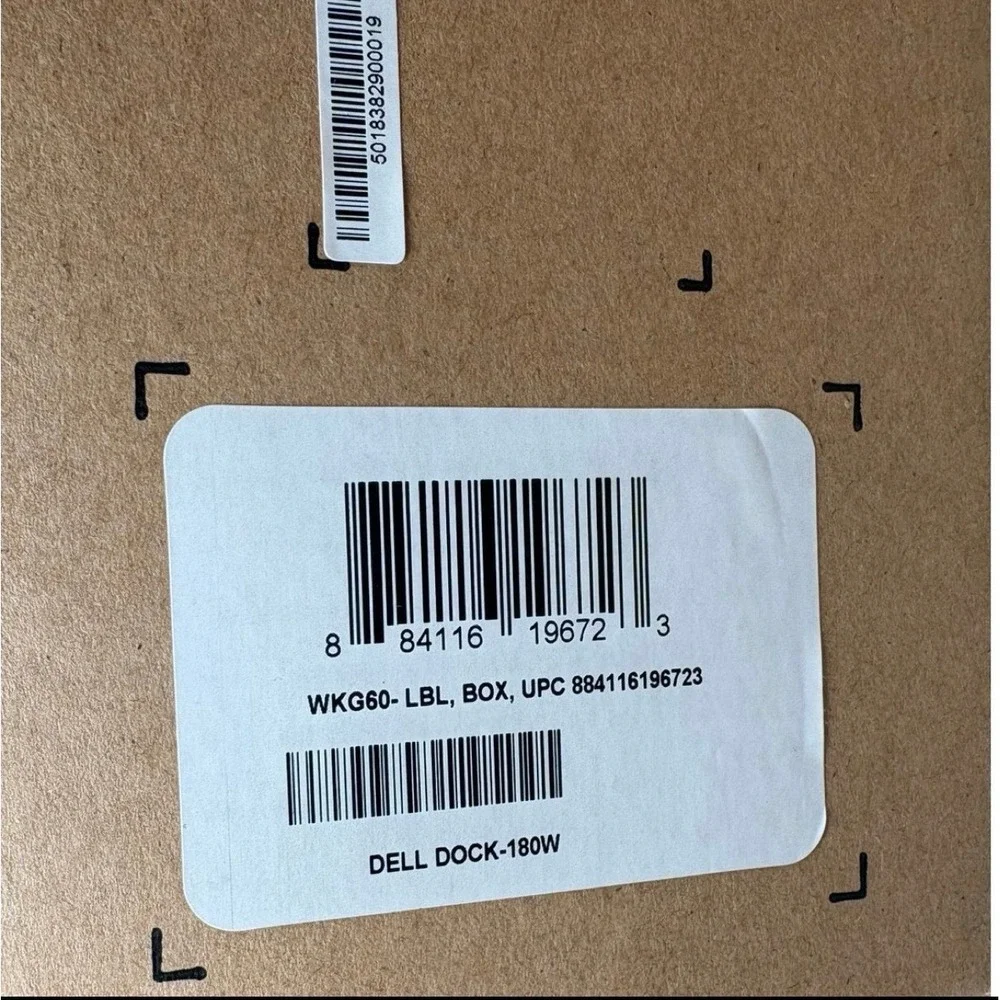 Dell‎ Dock 180W WKG60 LBL USB-C Power Delivery Docking Station- New- Open Box